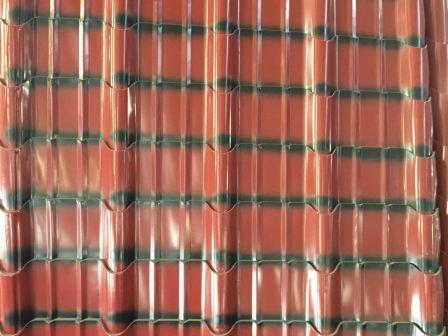 Red awning metal sheets