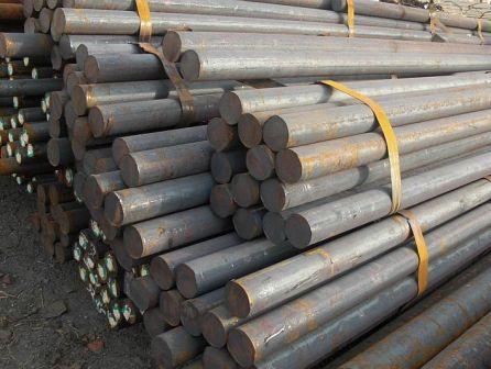 Bundles of black steel shaft