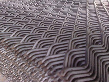 Stacks of expanded metal mesh