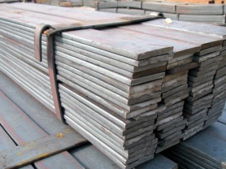 Bundles of steel flat bar