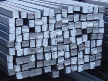 Bundles of square steel bar