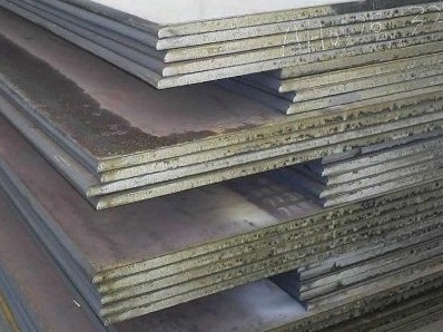 Stacks of steel plate